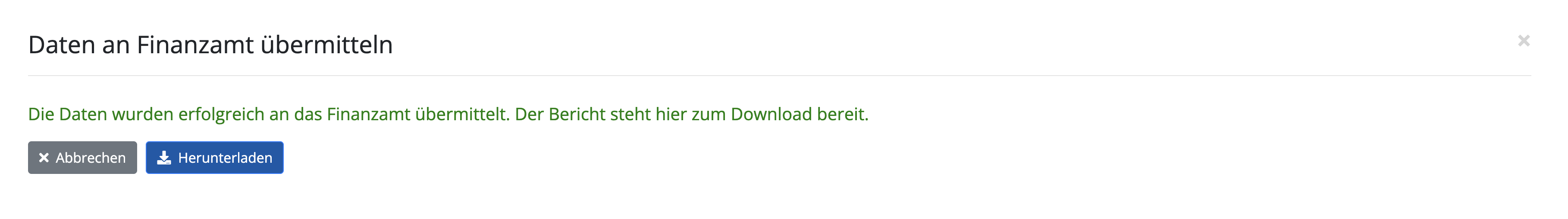 Übermittlung &amp; Bestätigung