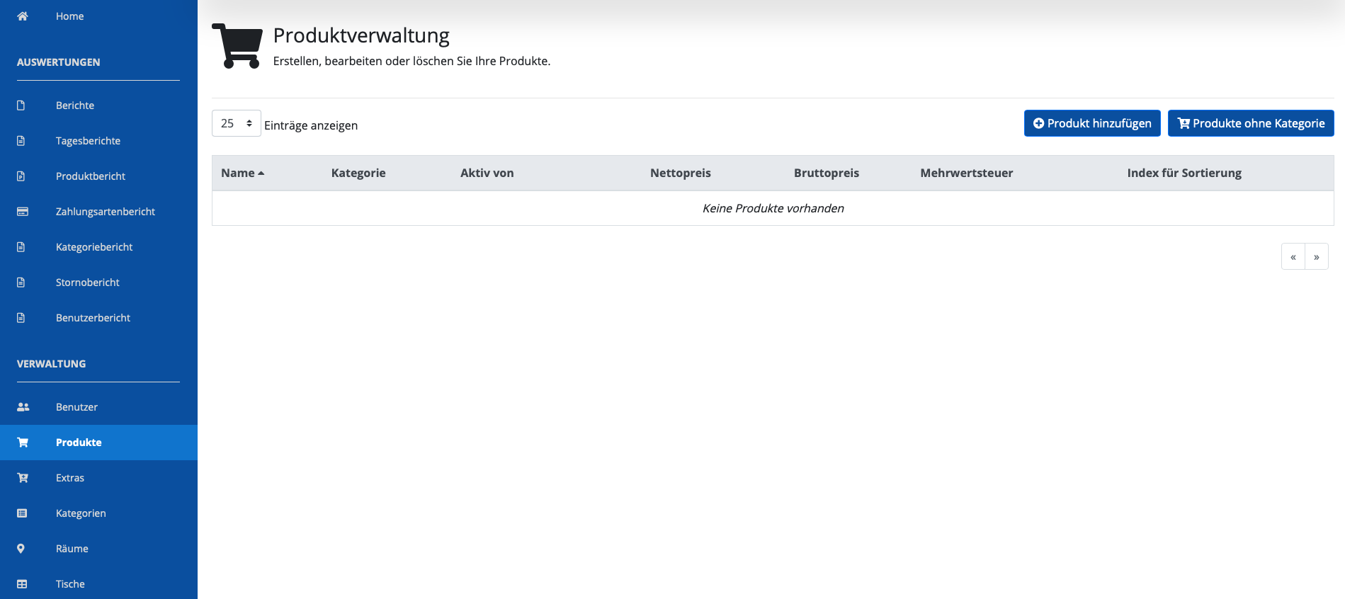 Produkte Übersicht