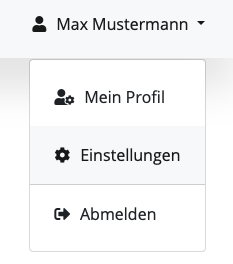 Profil-Menü