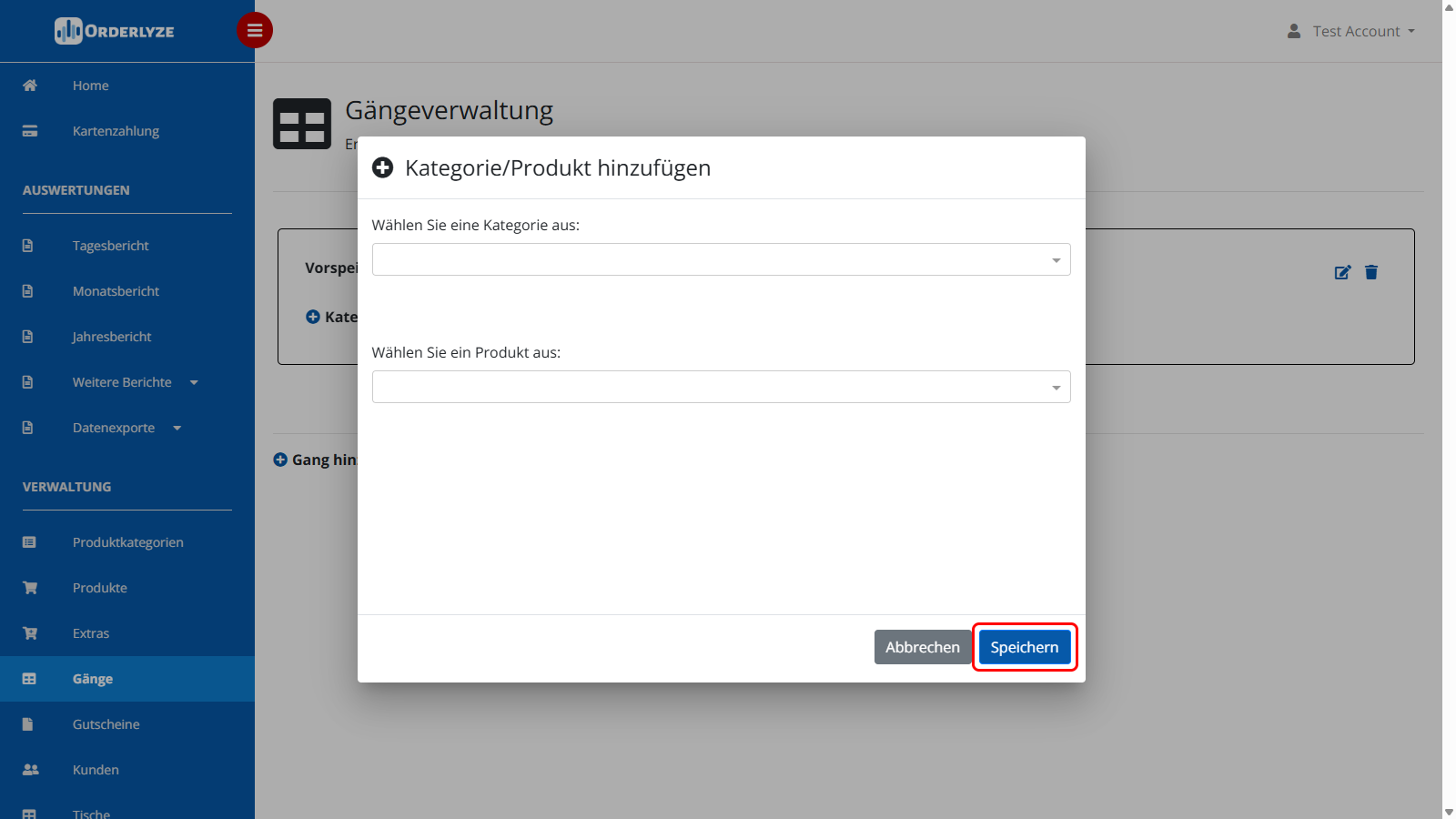 Kategorie oder Produkt zuordnen