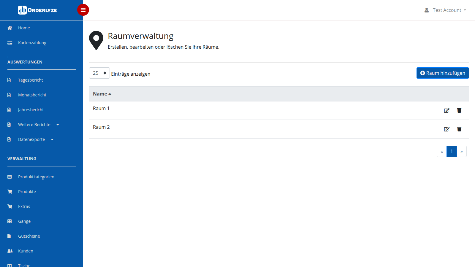 Räume Übersicht