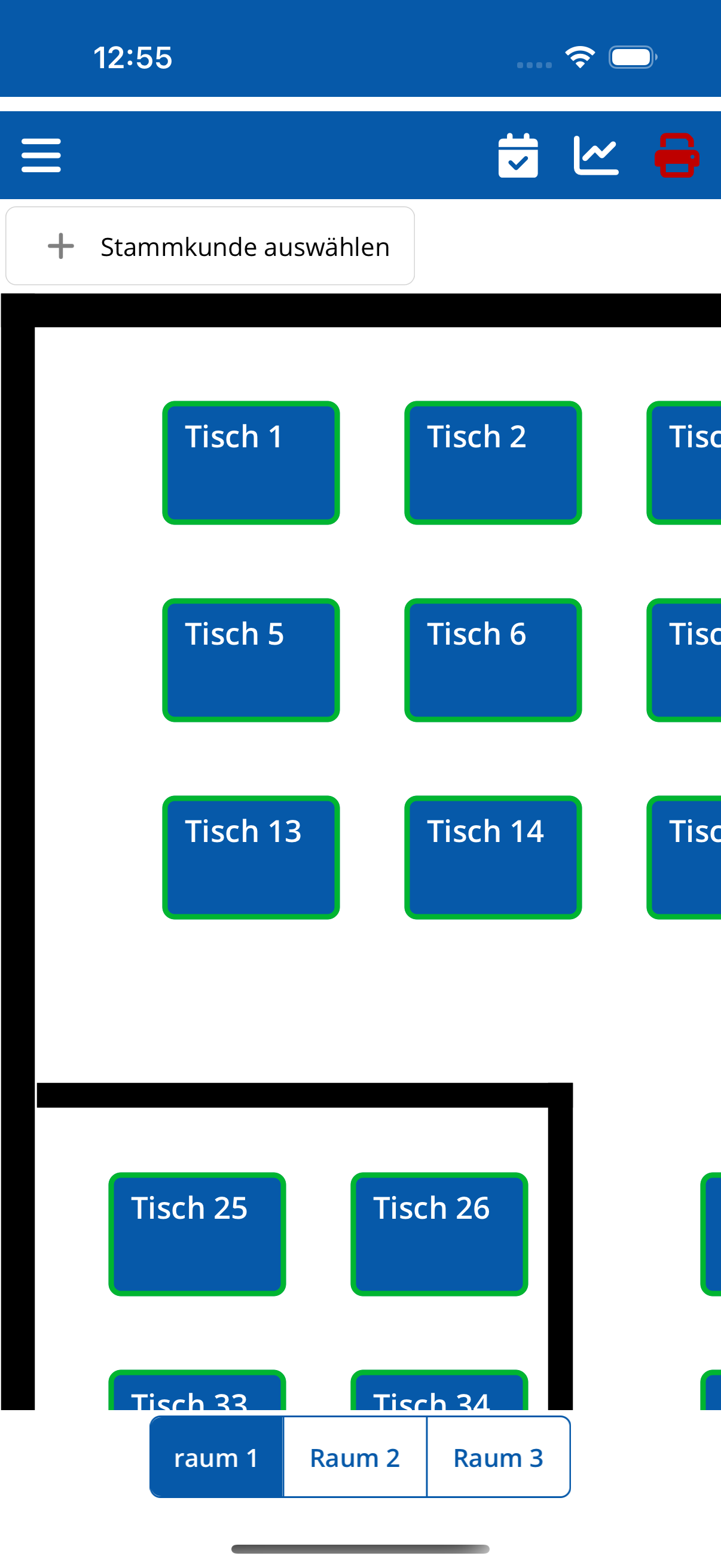 Tischübersicht (Handy)