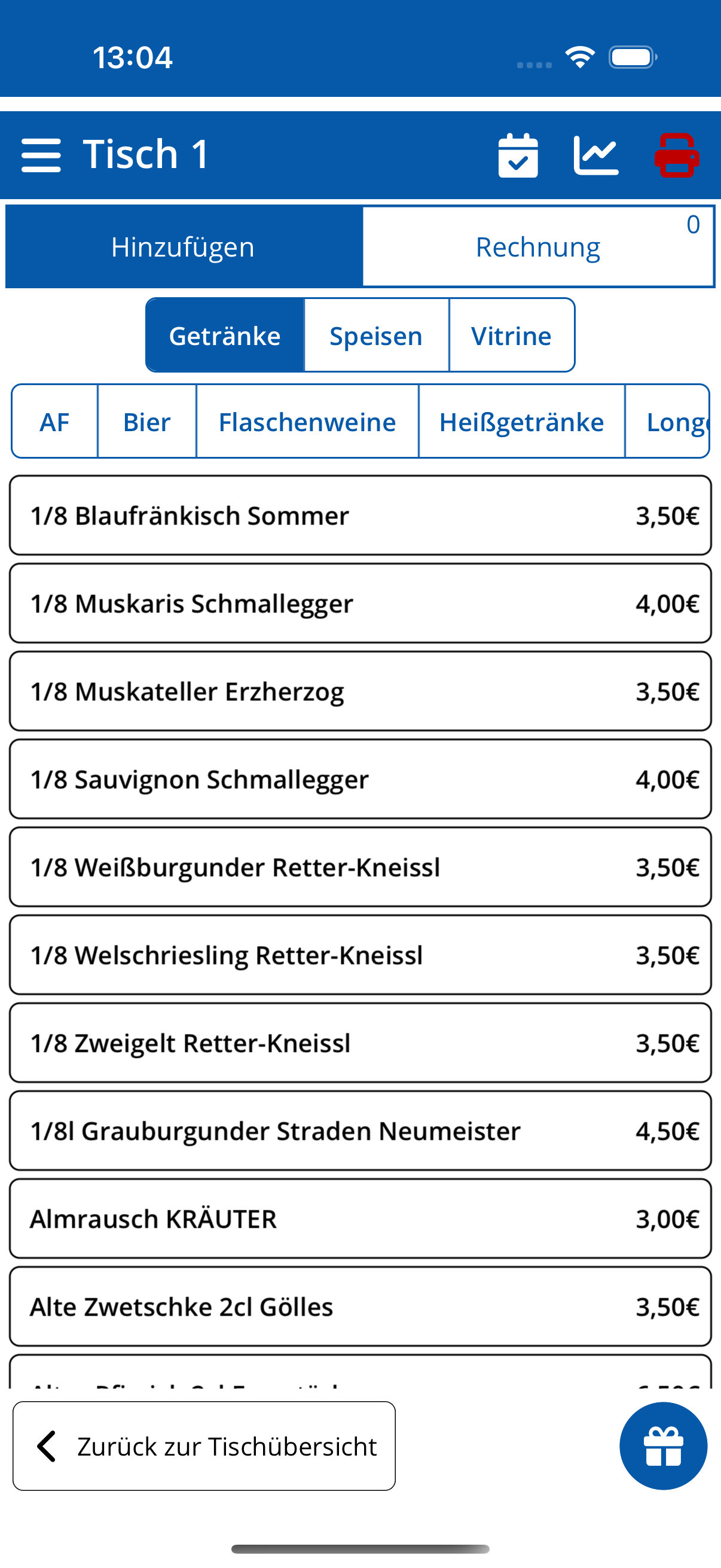 Tisch-Detailansicht (Handy)