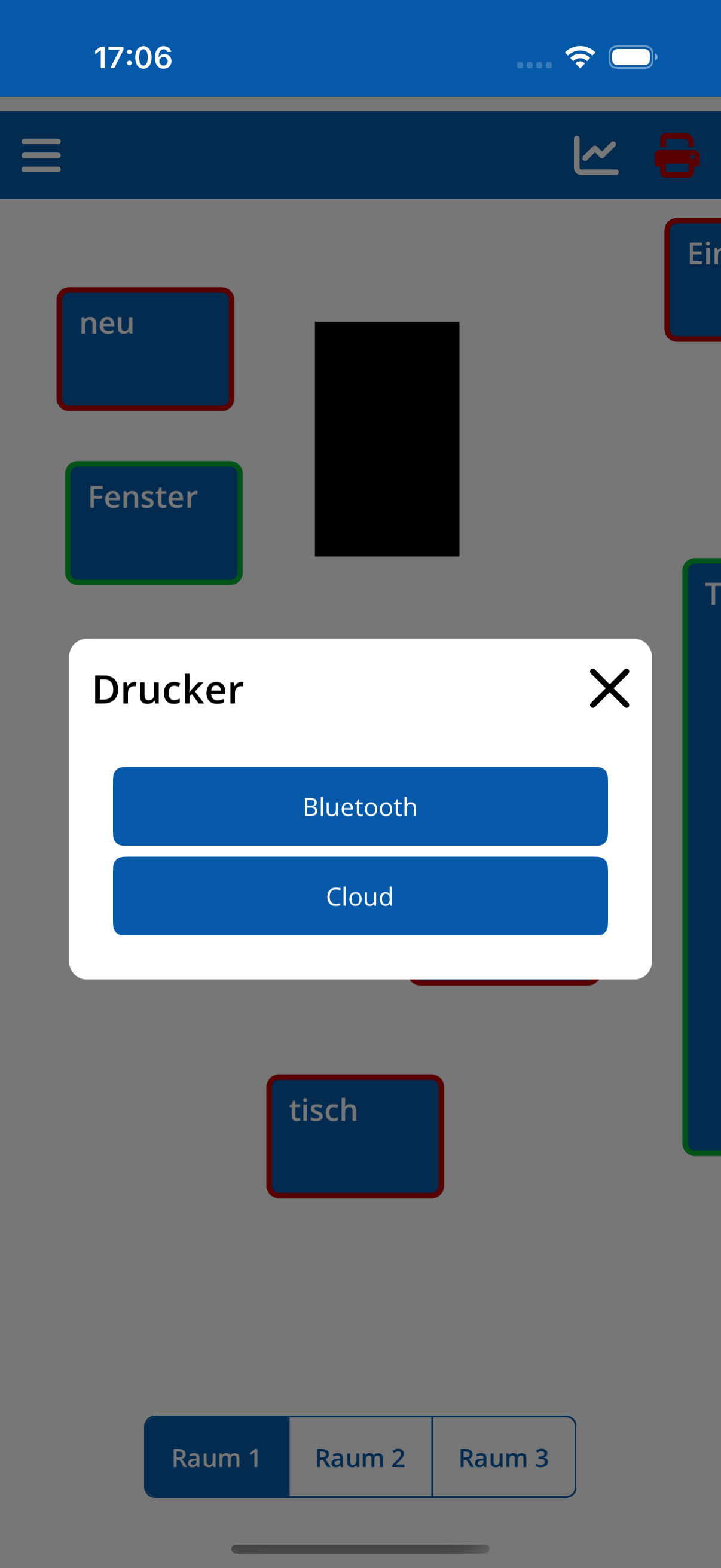 Drucker-Auswahl (Handy)