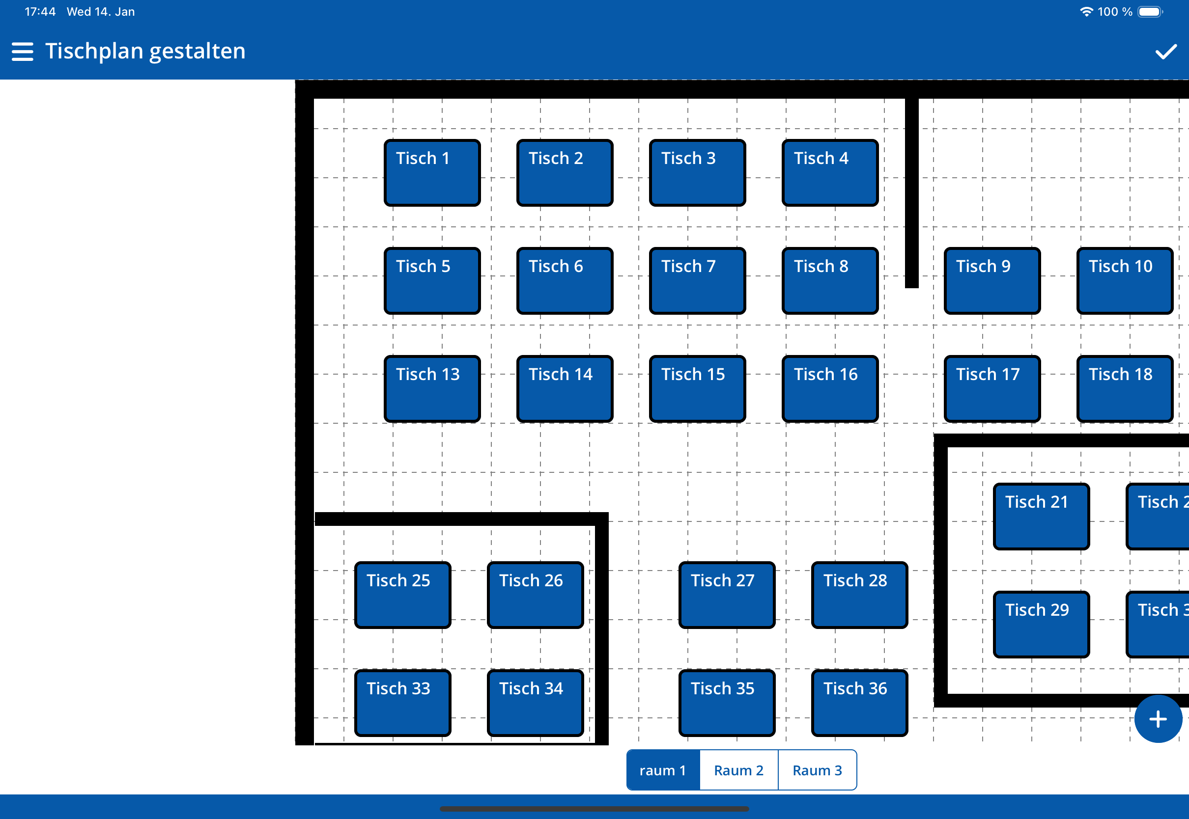 Tischplan Editor (Tablet)