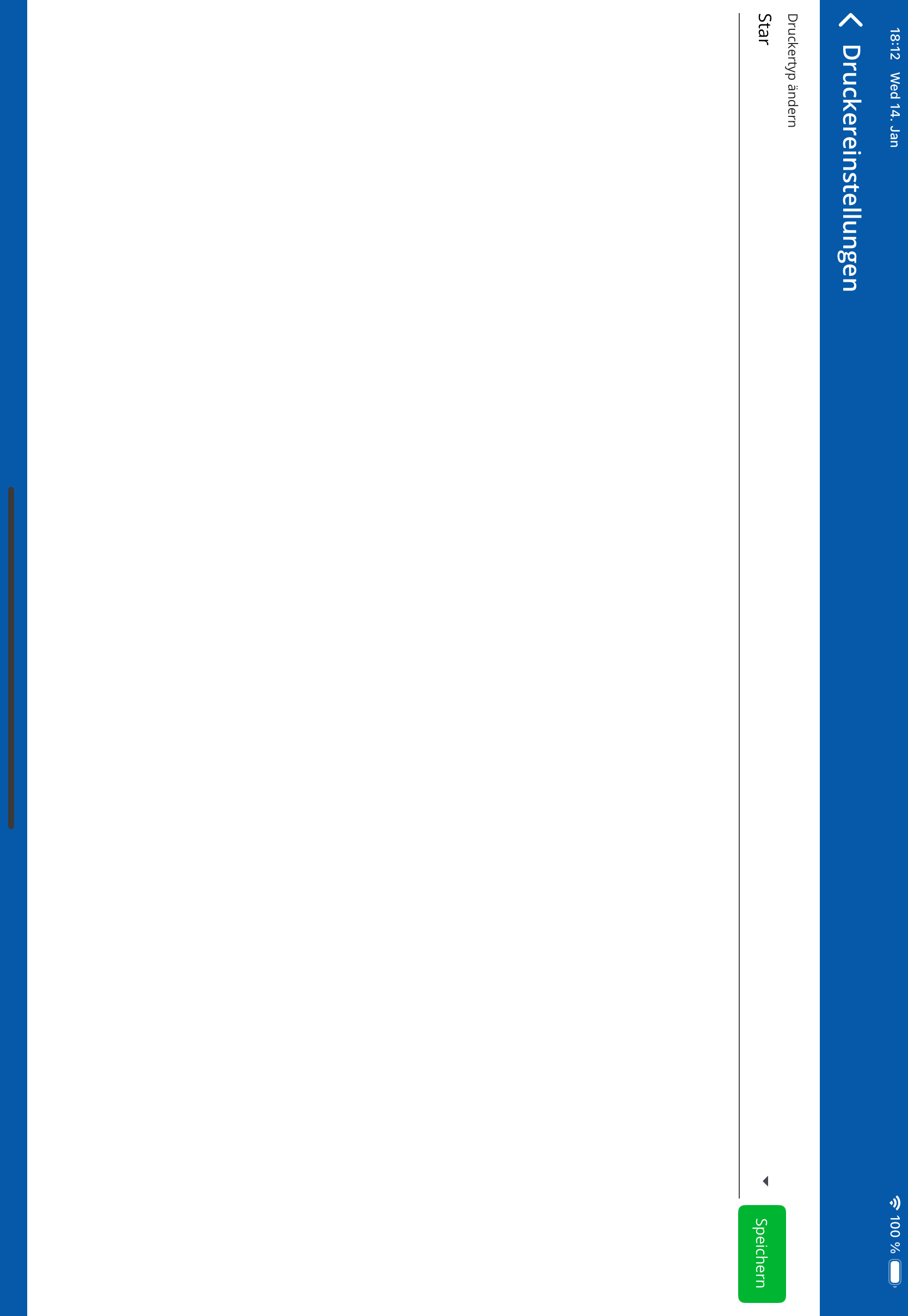 Druckereinstellungen (Tablet)