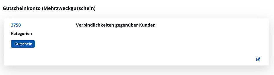 Gutscheinkonto Übersicht