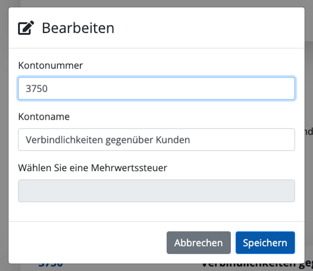 Gutscheinkonto bearbeiten