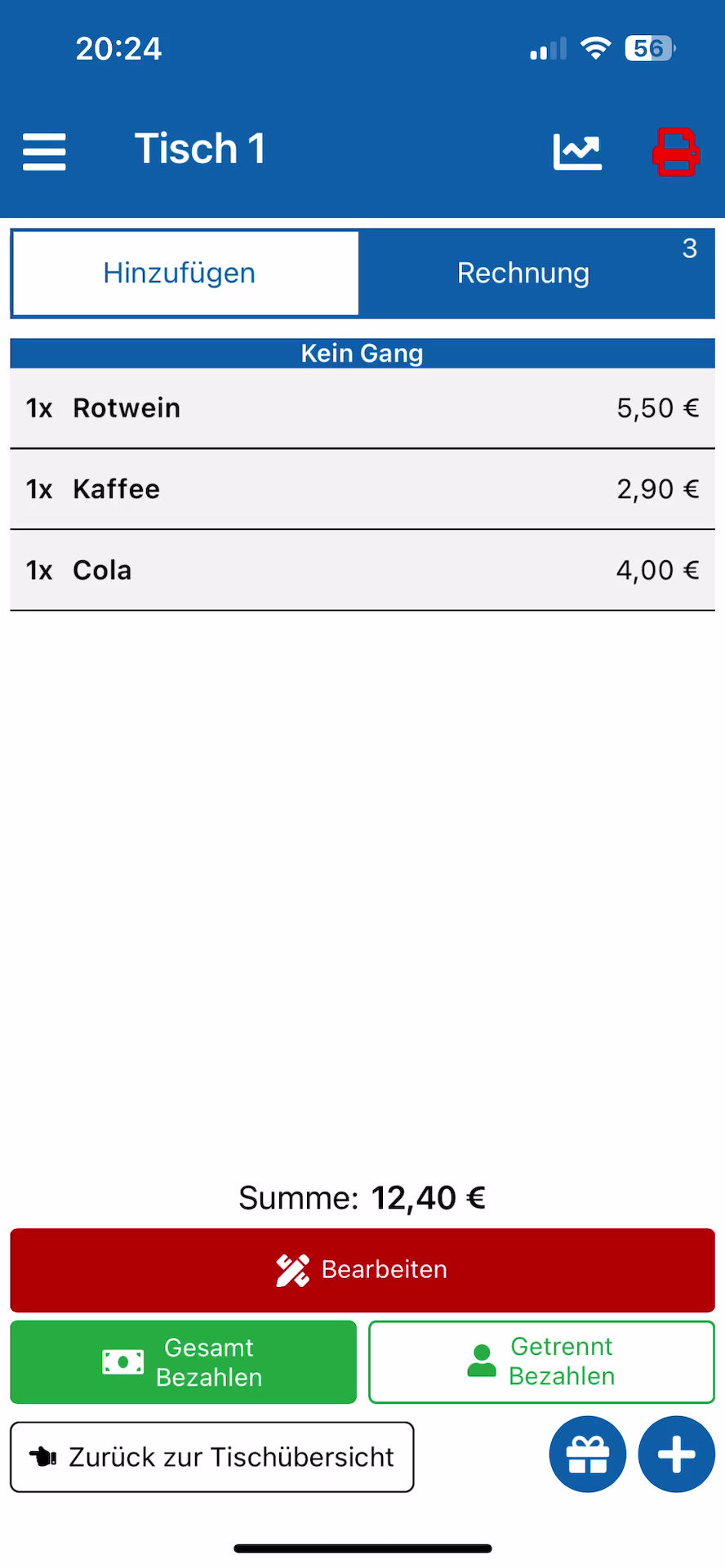 Mitnahme beim Bezahlen