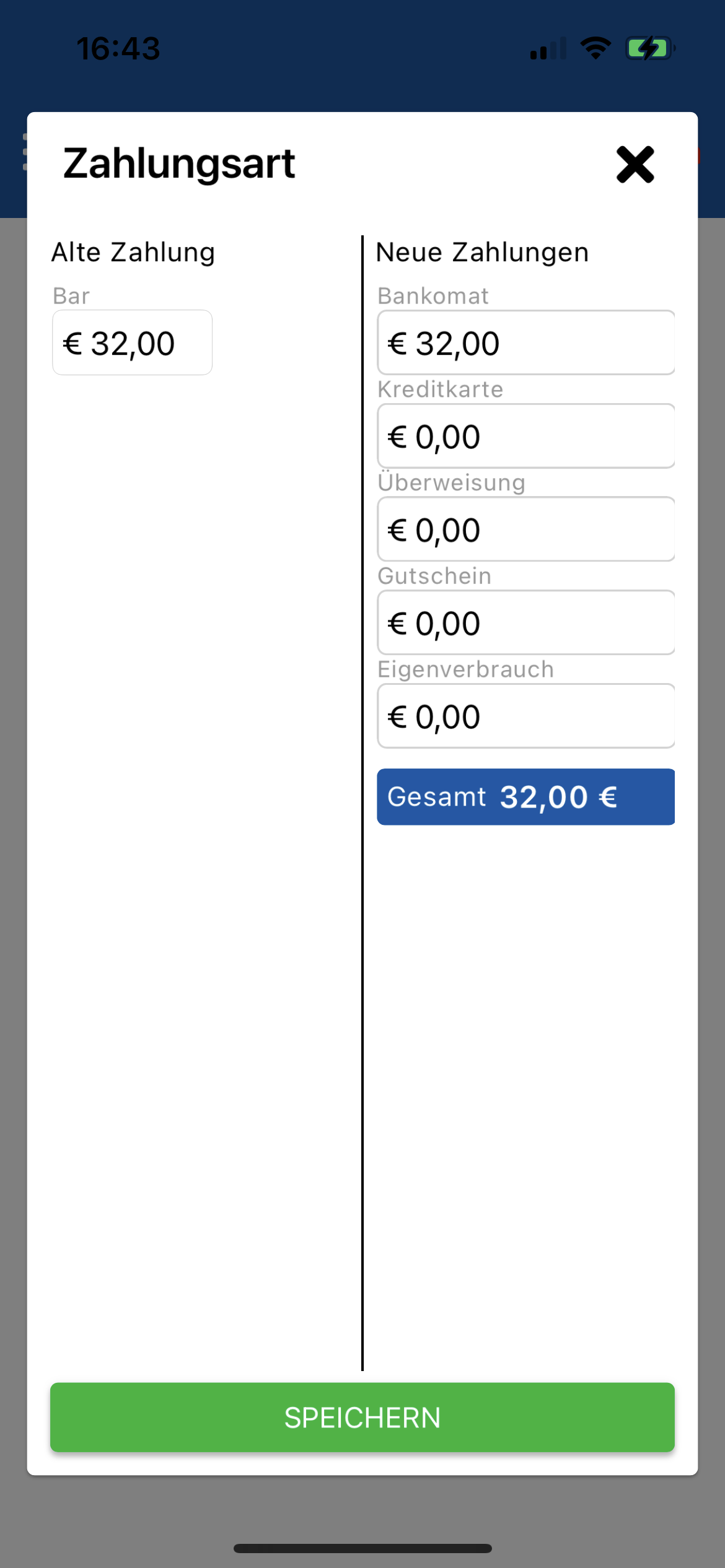 Zahlungsart anpassen