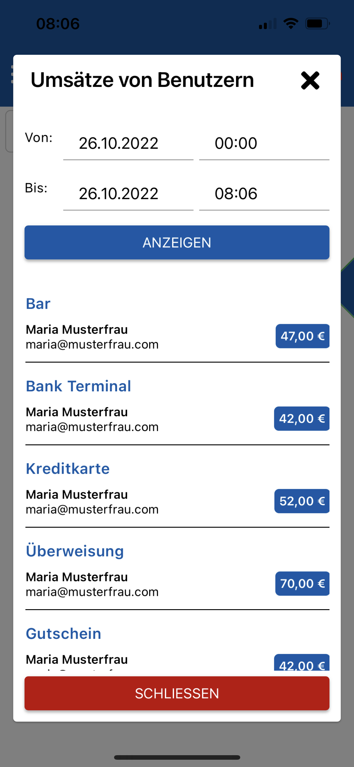 Zeitraum wählen